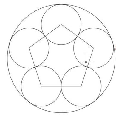 CAD如何标注五边形相切圆的半径 CAD如何标注五边形相切圆的半径