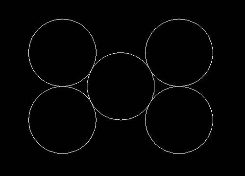 镜像得到五个圆 镜像得到五个圆