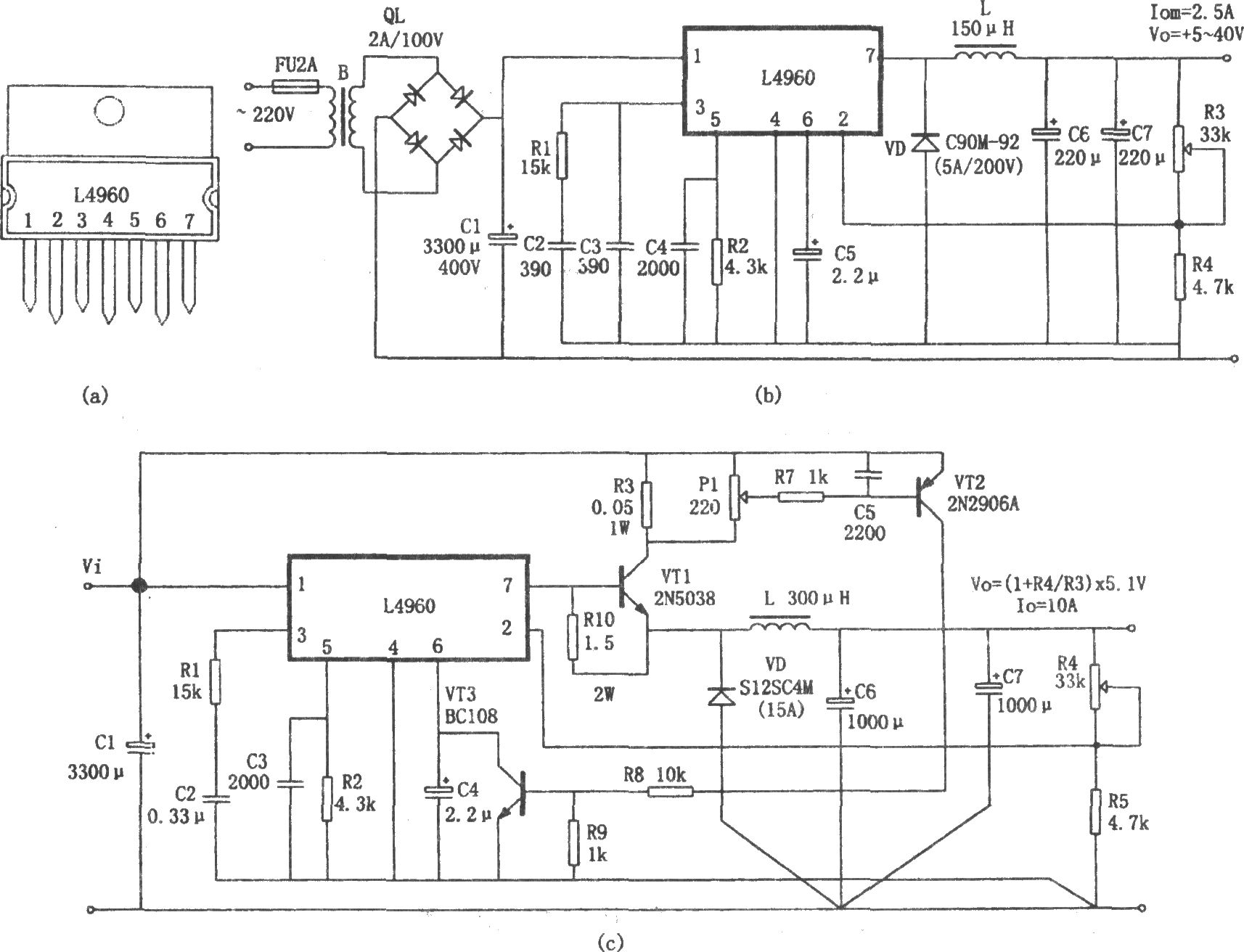 《由L4960构成的单片式开关电源》相关图片 由L4960构成的单片式开关电源