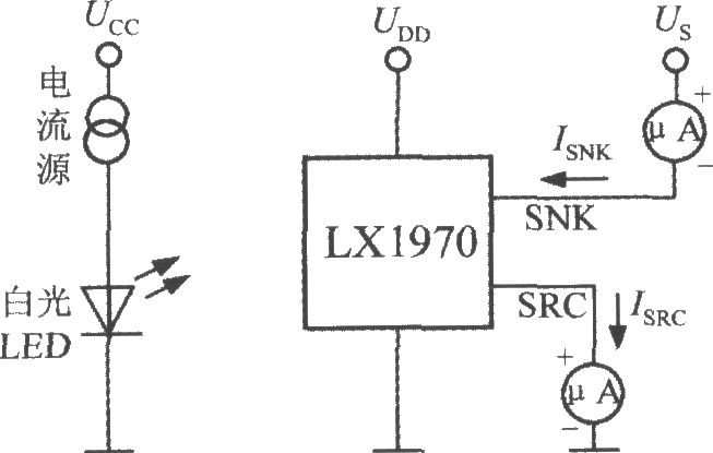 《由可见光亮度传感器LX1970构成的测量白光亮度电路》相关图片 由可见光亮度传感器LX1970构成的测量白光亮度电路